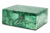 Wide Malachite Jewelry Box - DR Congo #335674-1